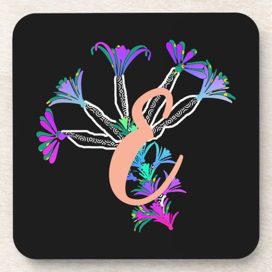 Dessous de verre pour boisson Monogramme initiale (Devant)