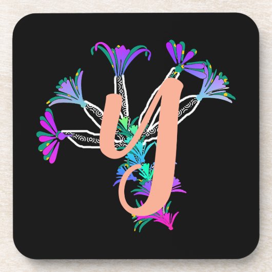 Dessous de verre pour boisson Monogramme initiale  (Devant)