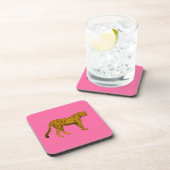 Dessous de verre pour boisson Pink Cheetah (Côté Droit)