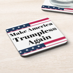 Dessous de verre pour boisson sans Trump