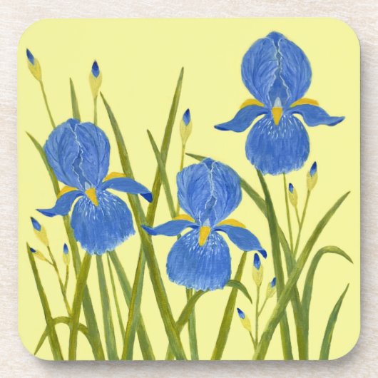 Dessous de verre pour boissons Blue Irises (Devant)