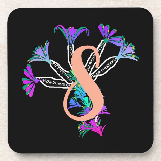 Dessous de verre pour boissons Monogram S Initial (Devant)