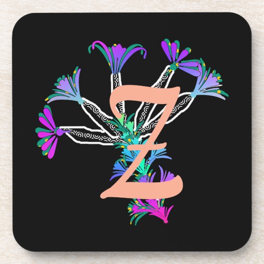 Dessous de verre pour boissons Monogramme initiale (Devant)