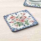 dessous de verre pour bouquet de roses classiques (Côté gauche)