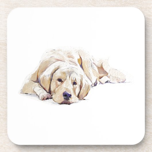 Dessous de verre pour chien Retriever doré - Cadea (Devant)