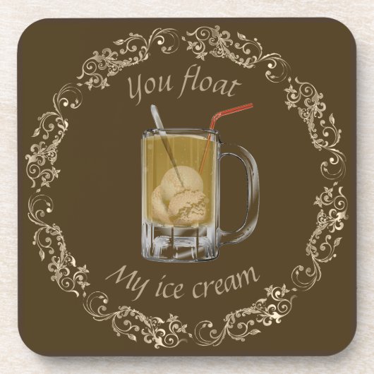 Dessous de verre pour flotteur de root beer (Devant)