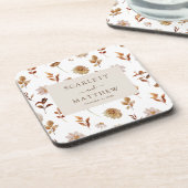 Dessous de verre pour mariage d'automne (Côté gauche)