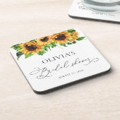 Dessous de verre pour mariage de tournesol (Côté gauche)