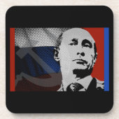 Dessous-de-verre Poutine avec drapeau russe (Devant)