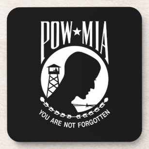 Dessous-de-verre POW MIA Héros militaires américains Prisonniers de