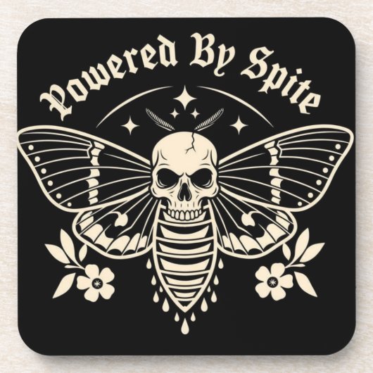 Dessous-de-verre "Powered By Spite" Drink Coaster (Devant)
