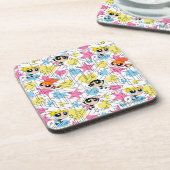 Dessous-de-verre Powerpuff Girls Townsville Pattern (Côté gauche)