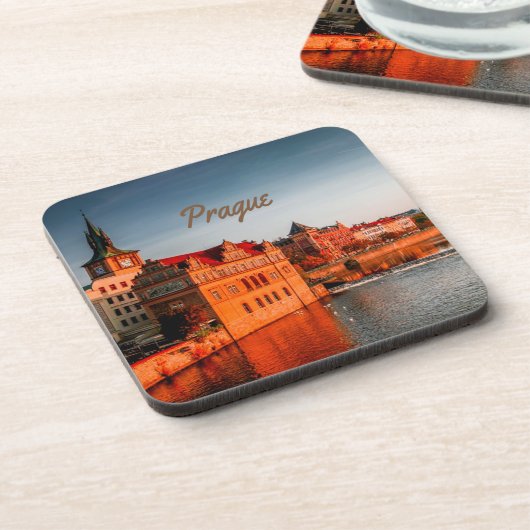 Dessous-de-verre Prague, capitale de la République tchèque (Côté gauche)