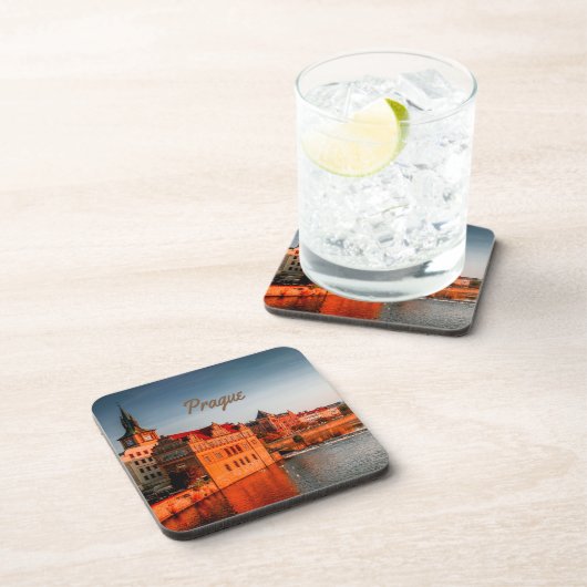 Dessous-de-verre Prague, capitale de la République tchèque (Côté Droit)