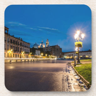 Dessous-de-verre Prato della Valle la nuit à Padova, Italie