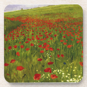 Dessous-de-verre Pré avec des pavots (1896) Merse Pál Szinyei