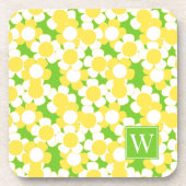 Dessous-de-verre Préparation Fleur de Daisy - Monogramme Jaune et C (Devant)