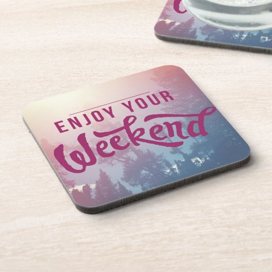 Dessous-de-verre Préparez pour le week-end (Côté gauche)