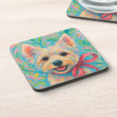 Dessous-de-verre Preppy Westie (Côté gauche)
