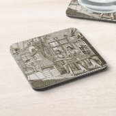 Dessous-de-verre Presse typographique allemande médiévale (gravure) (Côté gauche)