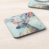 Dessous-de-verre Pretty Modern Deer Art Flower Antlers (Côté gauche)