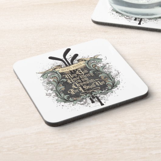 Dessous-de-verre Prière de hockey (Côté gauche)