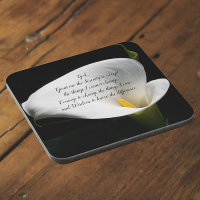Prière de sérénité Calla Lily Bloom Floral