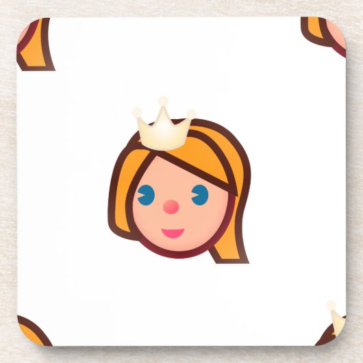 Dessous-de-verre princesse emoji (Devant)