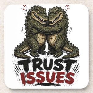 Dessous-de-verre Problèmes de Confiance Illustration de Crocodile G