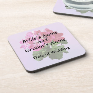 Dessous-de-verre Produit de mariage au géranium magenta