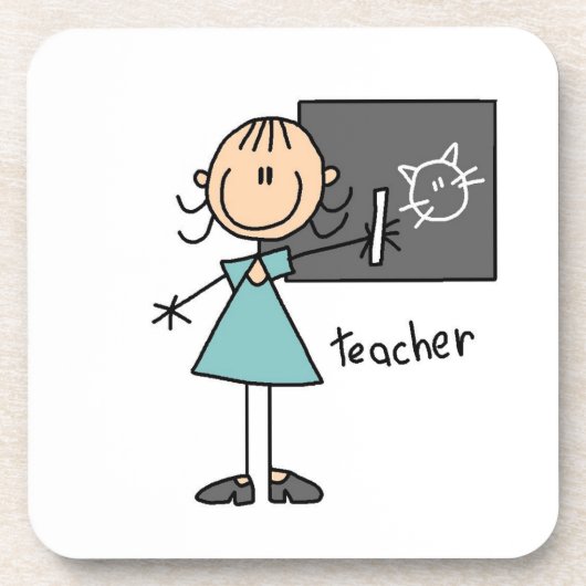 Dessous-de-verre Professeur Stick Figure (Devant)