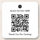 Dessous de verre professionnel de paiement de code (Devant)