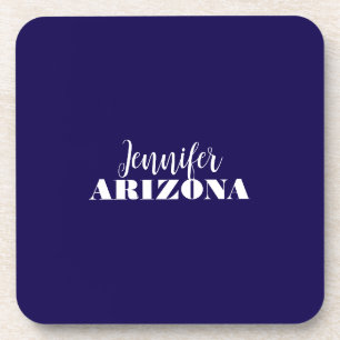 Dessous-de-verre Professionnel élégant moderne minimaliste bleu fon