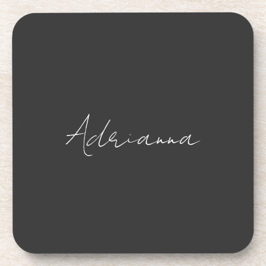 Dessous-de-verre Professionnel noir ajouter votre nom écriture manu (Devant)