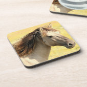 Dessous-de-verre Profil du cheval beige (Côté gauche)