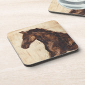 Dessous-de-verre Profil du cheval sauvage Brown (Côté gauche)