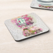 Dessous-de-verre Profitez De La Promenade | Vélo Aquarelle Avec Fle (Côté gauche)