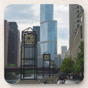 Dessous-de-verre Promenade de la rivière de Chicago
