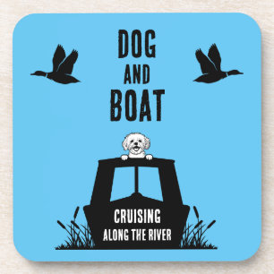 Dessous-de-verre Propriétaire du chien de canalboat Narrowboat