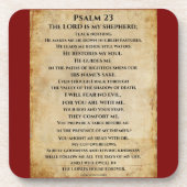 Dessous-de-verre Psalm 23 { NHEB version.} (Devant)