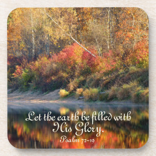 Dessous-de-verre Psaume 72:19 La Bible Verse La gloire de Dieu Dess
