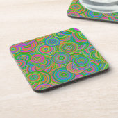 Dessous-de-verre Psychedelic Circles Plastic Coaster (Côté gauche)