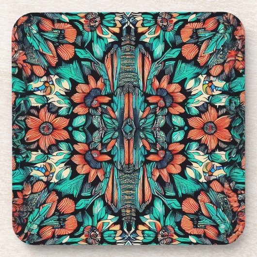 Dessous-de-verre Psychédélique hawaïenne (Devant)