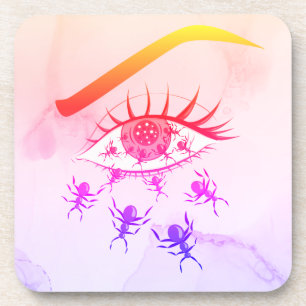 Dessous-de-verre Psychédélique Tirée Trippie Hippie Horreur