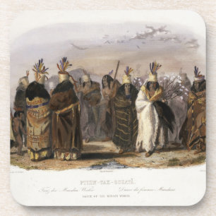 Dessous-de-verre Ptihn-Tak-Ochata, danse des femmes de Mandan, plat