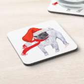 Dessous-de-verre Pug de Christmas (Côté gauche)