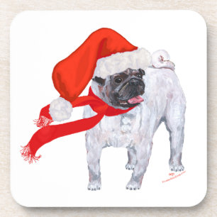 Dessous-de-verre Pug de Noël