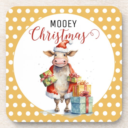 Dessous-de-verre Pun de vache de Noël (Devant)