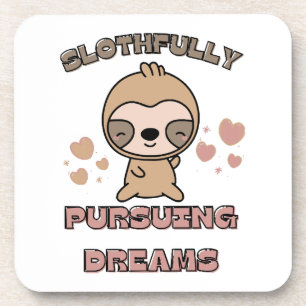 Dessous-de-verre Punition d'animal de paresse mignon