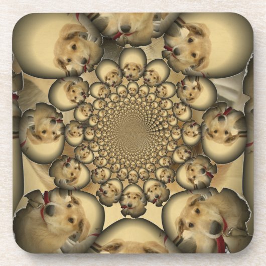 Dessous-de-verre Puppy Kaleidoscope Art Print (Devant)